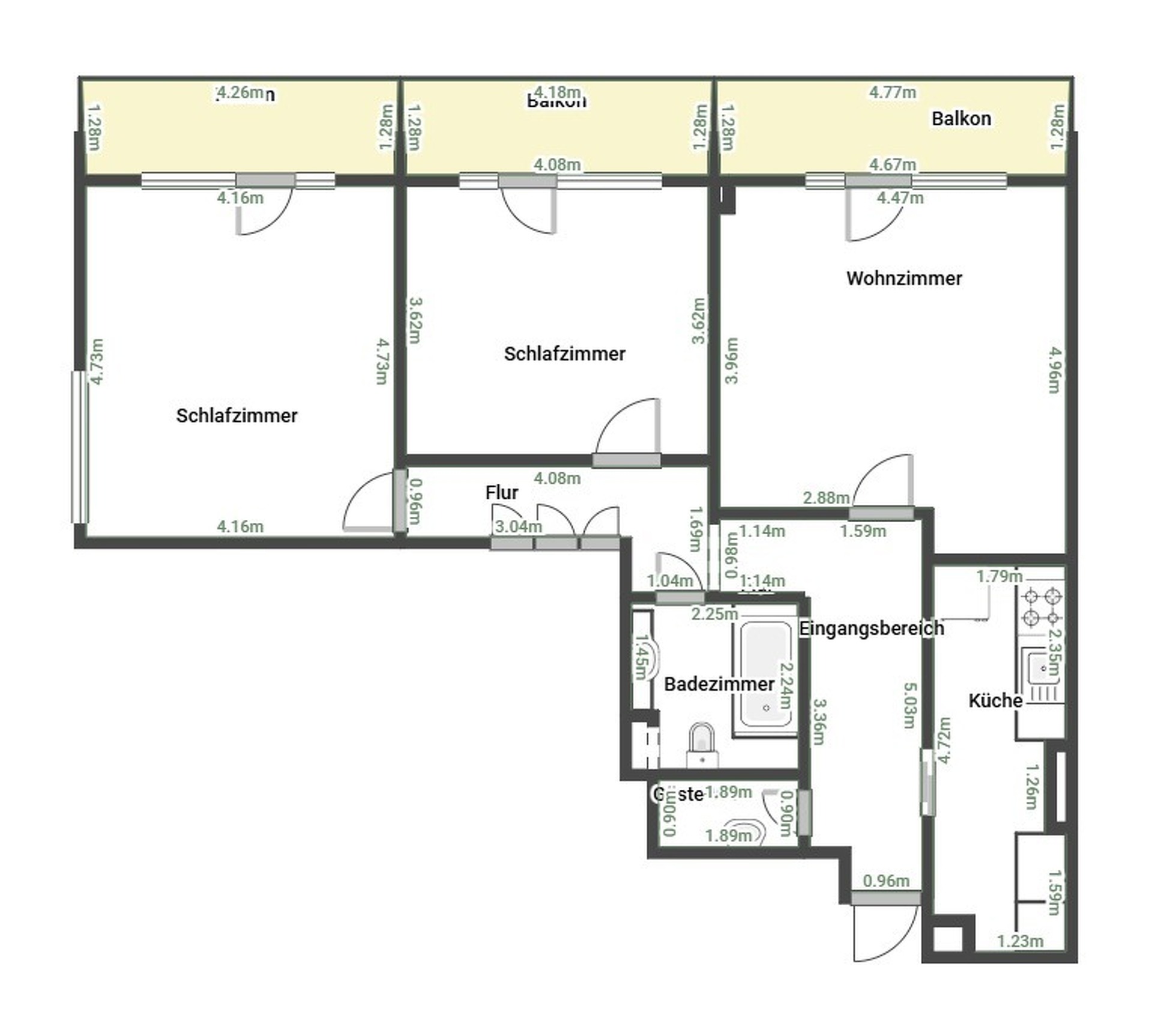 Appartement — Luxembourg-Belair · 85 m² - photo 2